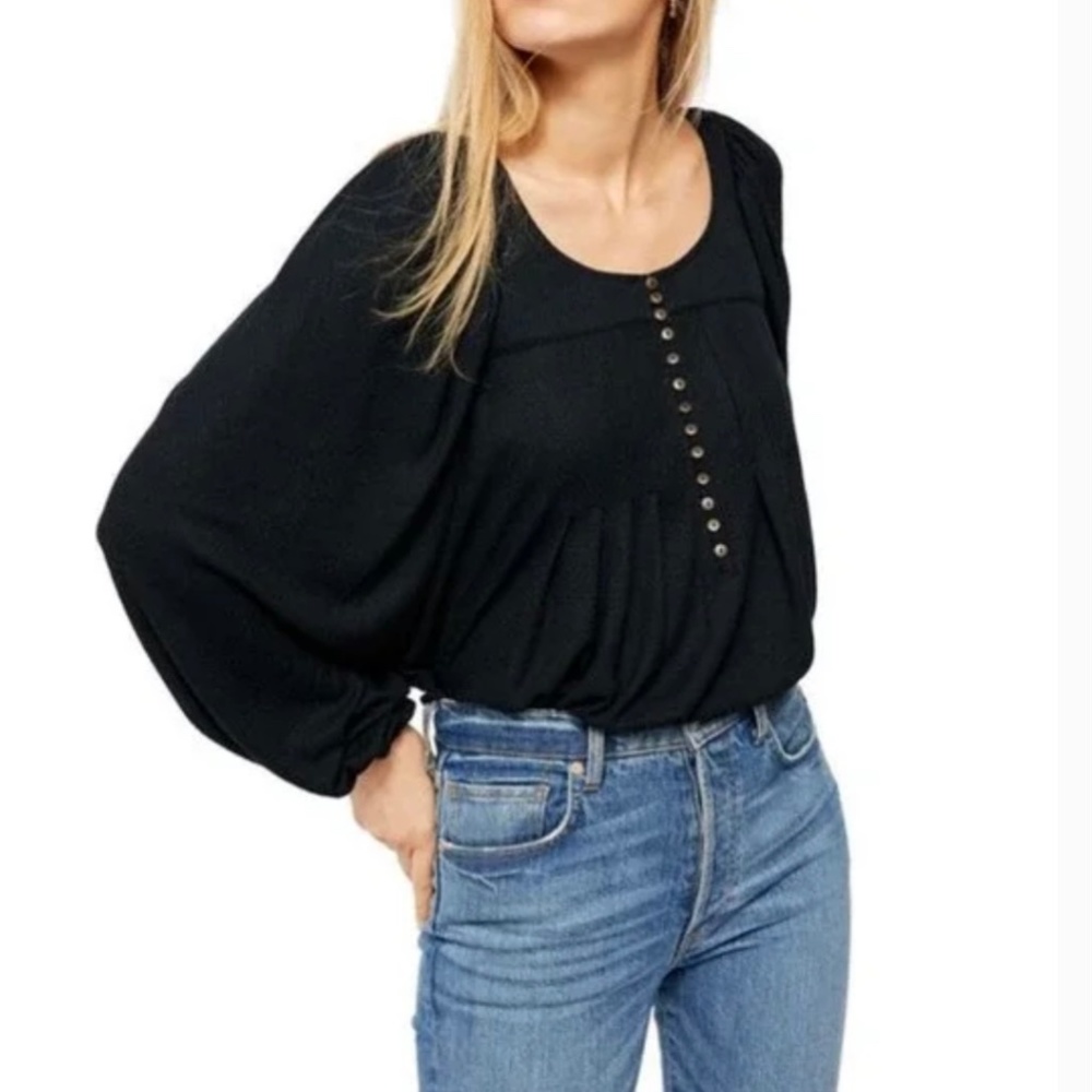 Free People Devin Knit top blouse
